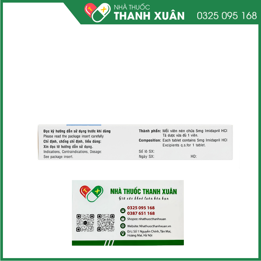 Idatril 5 mg điều trị tăng huyết áp, suy tim xung huyết